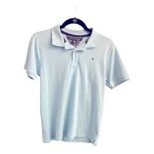 Size Lg, Tommy Hilfiger, light blue/aqua polo, boys 16/18